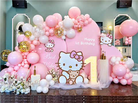 Ảnh Trang Trí Sinh Nhật Hello Kitty Cho Bé Gái Dễ Thương